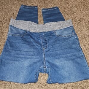 No Boundaries Blue Denim Cropped Pants Xlarge 15-17